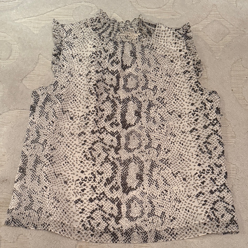 J Crew Women's Snake Print Sleeveless Top